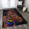 Colorful Stripes Africa Zebra Rug Sport Decor Gift Floor Decor Living Room Carpet Rug Area Rug - 5e13e9a822a8