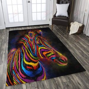 Colorful Stripes Africa Zebra Rug Sport Decor Gift Floor Decor Living Room Carpet Rug Area Rug - 5e13e9a822a8
