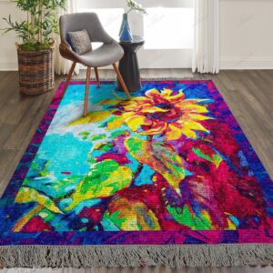 Colorful Sunflower 8 Rug Sport Decor Gift Floor Decor Living Room Carpet Rug Area Rug - 1a44b2921ba9