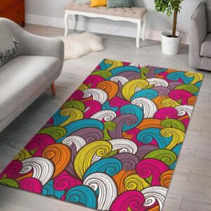 Colorful Surfing Wave Pattern Rug Sport Decor Gift Floor Decor Living Room Carpet Rug Area Rug - 121bc93265ef
