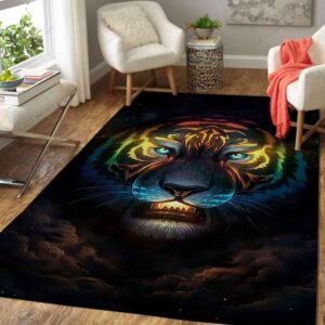 Colorful Tiger Rug Sport Decor Gift Floor Decor Living Room Carpet Rug Area Rug - 52066aeea338