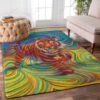 Colorful Tiger Rug Sport Decor Gift Floor Decor Living Room Carpet Rug Area Rug - 114e4d38b03b