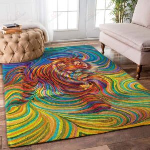Colorful Tiger Rug Sport Decor Gift Floor Decor Living Room Carpet Rug Area Rug - 114e4d38b03b