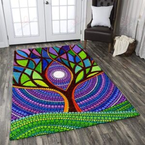 Colorful Tree 1 Rug Sport Decor Gift Floor Decor Living Room Carpet Rug Area Rug - a047da2e00fd