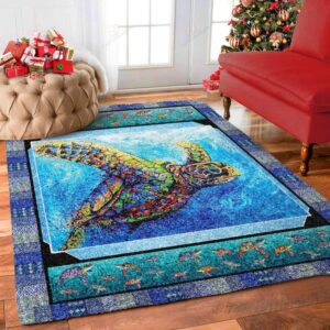 Colorful Turtle Rug Sport Decor Gift Floor Decor Living Room Carpet Rug Area Rug - 4f3bf25914b6