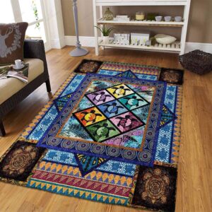 Colorful Turtle Rug Sport Decor Gift Floor Decor Living Room Carpet Rug Area Rug - 1ac5bf8baf7f