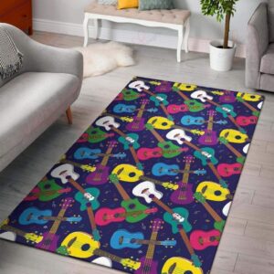 Colorful Ukulele Note Rug Sport Decor Gift Floor Decor Living Room Carpet Rug Area Rug - 986042000000