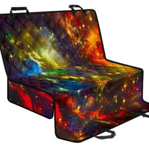 Colorful Universe Galaxy Space Print Pet Car Back Seat Cover - 4ce893f51903