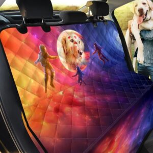 Colorful Universe Golden Retriever In Space Car Back Seat Cover Dog Car Seat Covers - 2907774f5f73