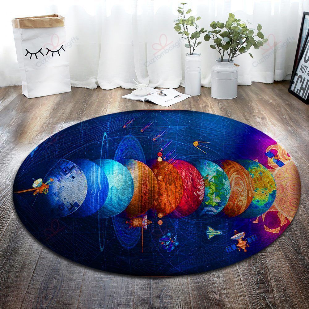 Colorful Universe Round Carpet Floor Rug Living Room Bedroom Decor Round Area Rug Carpet Colorful Universe Round Carpet Floor Rug Living Room Bedroom Decor Round Area Rug Carpet