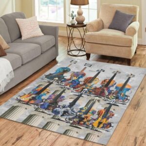 Colorful Violin Rug Sport Decor Gift Floor Decor Living Room Carpet Rug Area Rug - 6eef26ad5cca