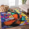 Colorful Violin Rug Sport Decor Gift Floor Decor Living Room Carpet Rug Area Rug - 40f790adb3e9