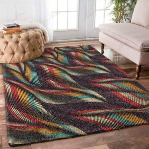Colorful Waves 1 Rug Sport Decor Gift Floor Decor Living Room Carpet Rug Area Rug - 9a3b824a8d85