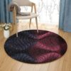 Colorful Waves Round Carpet Floor Rug Living Room Bedroom Decor Round Area Rug Carpet