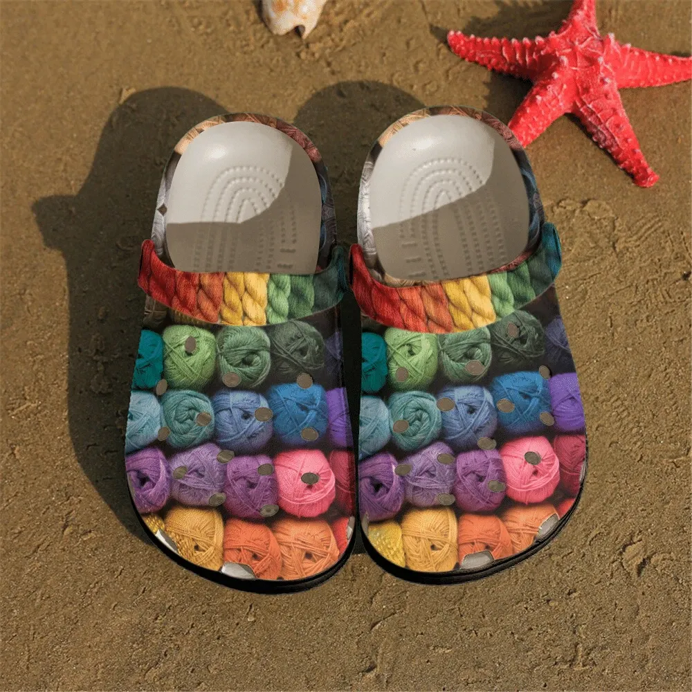 Colorful Yarns Personalized Clog Custom Crocs Comfortablefashion Style Comfortable For Women Men Kid Print 3D Colorful Yarns Personalized Clog Custom Crocs Comfortablefashion Style Comfortable For Women Men Kid Print 3D