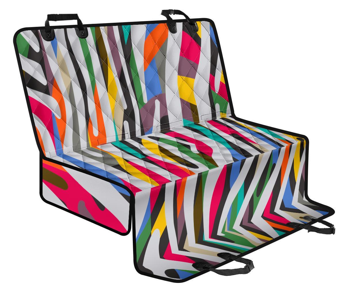 Colorful Zebra Pattern Print Pet Car Back Seat Cover - f34bb39e1154 Colorful Zebra Pattern Print Pet Car Back Seat Cover - f34bb39e1154