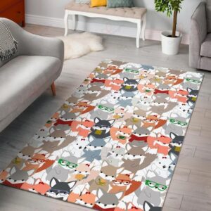 Colorul Fox Pattern Rug Sport Decor Gift Floor Decor Living Room Carpet Rug Area Rug - 079c9756752e