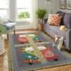 Colourful Hippie Van And Sunflowers Rug Sport Decor Gift Floor Decor Living Room Carpet Rug Area Rug - 2aa6416a7130