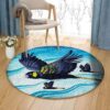 Companion Parrot Round Carpet Floor Rug Living Room Bedroom Decor Round Area Rug Carpet