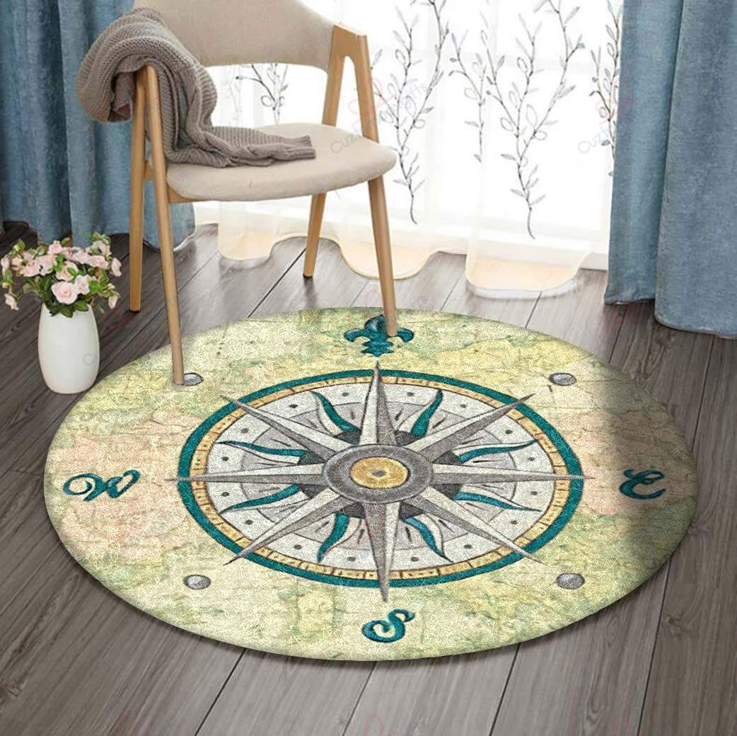 Compass Pattern 2 Round Carpet Floor Rug Living Room Bedroom Decor Round Area Rug Carpet Compass Pattern 2 Round Carpet Floor Rug Living Room Bedroom Decor Round Area Rug Carpet