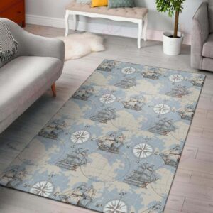 Compass World Map Rug Sport Decor Gift Floor Decor Living Room Carpet Rug Area Rug - 9b7aa4c2de74