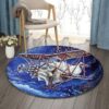 Conch Flyer Abigail White Round Carpet Floor Rug Living Room Bedroom Decor Round Area Rug Carpet