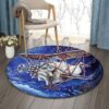 Conch Flyer Abigail White Round Carpet Floor Rug Living Room Bedroom Decor Round Area Rug Carpet