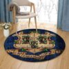 Connecticut State Round Carpet Floor Rug Living Room Bedroom Decor Round Area Rug Carpet