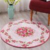 Continental Vintage Rose Round Carpet Floor Rug Living Room Bedroom Decor Round Area Rug Carpet