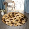 Cookies Round Carpet Floor Rug Living Room Bedroom Decor Round Area Rug Carpet