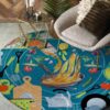 Cooking Life Round Carpet Floor Rug Living Room Bedroom Decor Round Area Rug Carpet