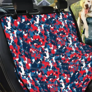 Cool Blue Red And White Digital Camo Car Back Seat Cover Dog Car Seat Covers - 27c69948a243