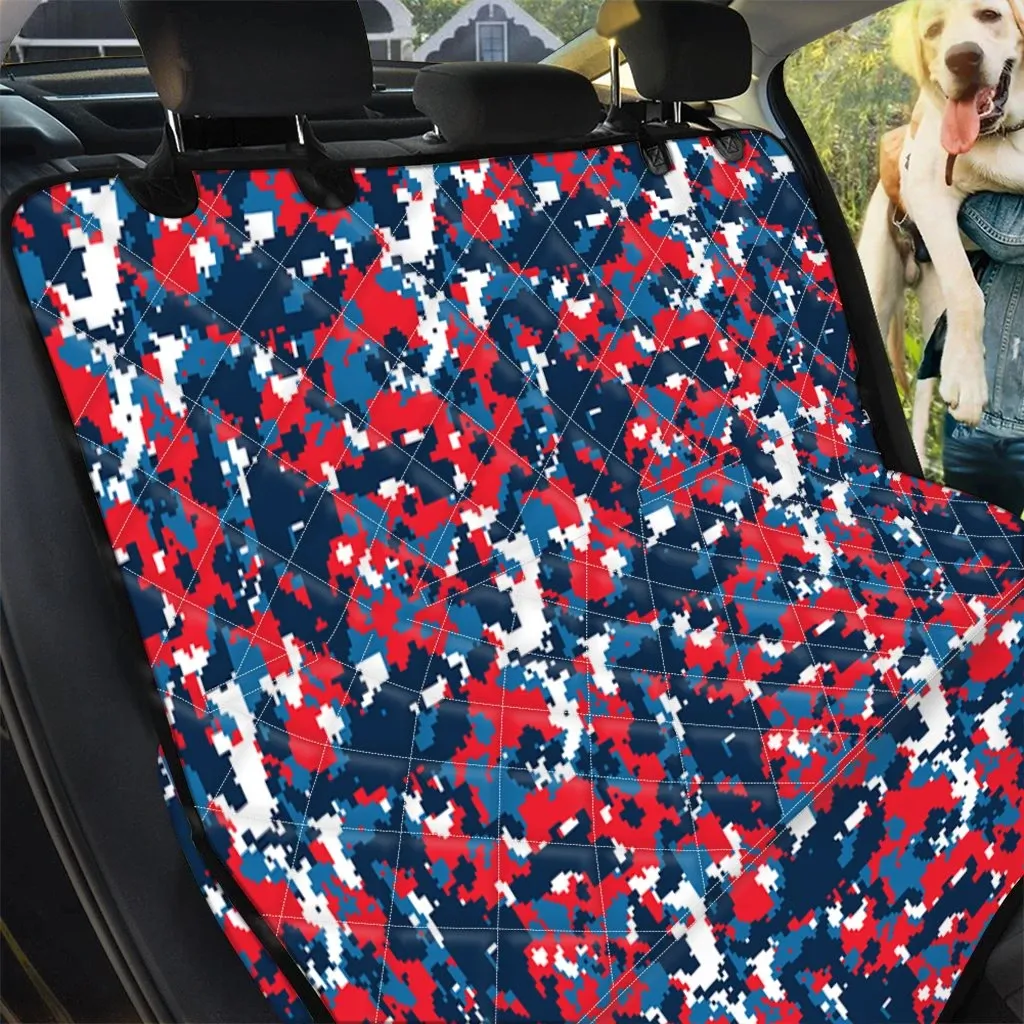 Cool Blue Red And White Digital Camo Car Back Seat Cover Dog Car Seat Covers - 27c69948a243 Cool Blue Red And White Digital Camo Car Back Seat Cover Dog Car Seat Covers - 27c69948a243
