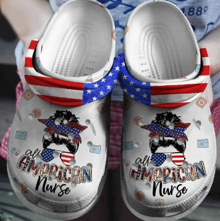 Cool Girl Glasses American Nurse Crocs Clog Shoes 4Th Of July – Nurse Shoe Clog Birthday Gift For Woman Girl Daughter Sister Friend Cool Girl Glasses American Nurse Crocs Clog Shoes 4Th Of July – Nurse Shoe Clog Birthday Gift For Woman Girl Daughter Sister Friend