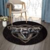 Cool Wolves Round Carpet Floor Rug Living Room Bedroom Decor Round Area Rug Carpet