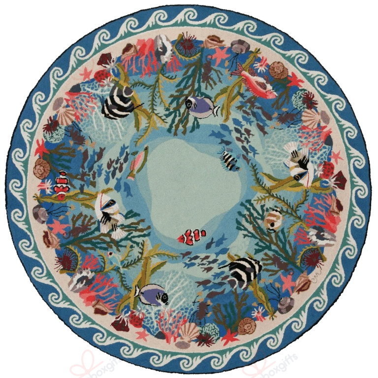 Coral Reef Round Carpet Floor Rug Living Room Bedroom Decor Round Area Rug Carpet Coral Reef Round Carpet Floor Rug Living Room Bedroom Decor Round Area Rug Carpet
