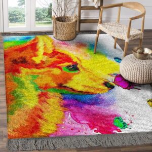 Corgi Color Rug Sport Decor Gift Floor Decor Living Room Carpet Rug Area Rug - 796413fdb91b
