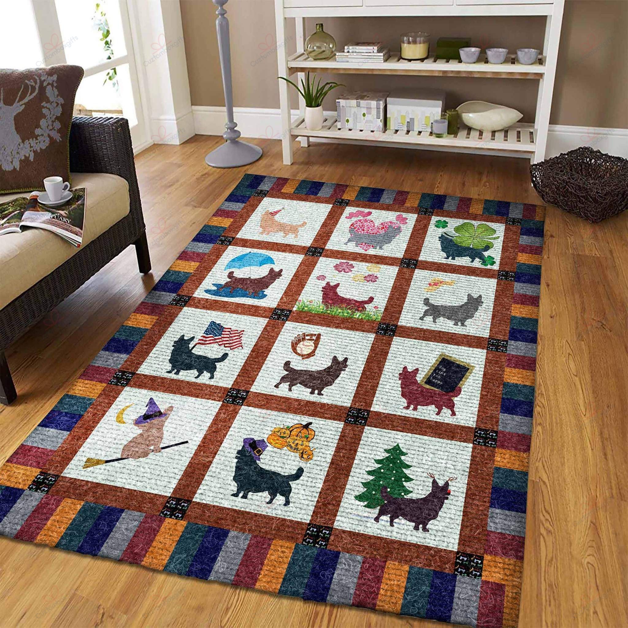 Corgi Dog 5 Rug Sport Decor Gift Floor Decor Living Room Carpet Rug Area Rug - 32dafd1a25fc Corgi Dog 5 Rug Sport Decor Gift Floor Decor Living Room Carpet Rug Area Rug - 32dafd1a25fc