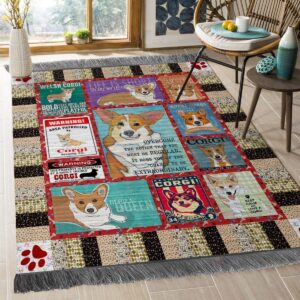Corgi Dog Rug Sport Decor Gift Floor Decor Living Room Carpet Rug Area Rug - 65c0a0839a1b