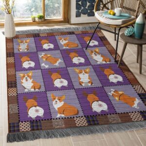 Corgi Dog Rug Sport Decor Gift Floor Decor Living Room Carpet Rug Area Rug - fca9bf41b96f