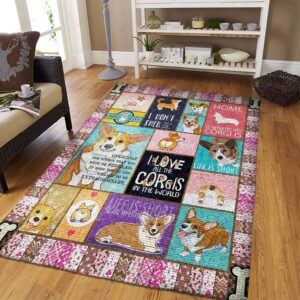 Corgi For Life Rug Sport Decor Gift Floor Decor Living Room Carpet Rug Area Rug - 921d055f68fd