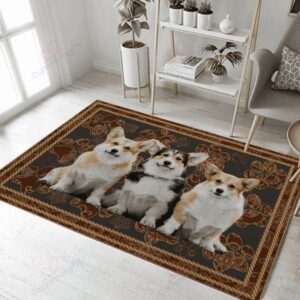 Corgi Rug Sport Decor Gift Floor Decor Living Room Carpet Rug Area Rug - b7b4230034d4
