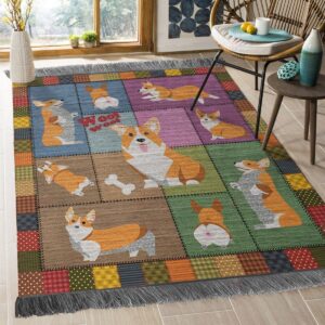 Corgi Rug Sport Decor Gift Floor Decor Living Room Carpet Rug Area Rug - 3c30170ce6b3
