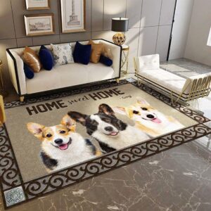 Corgi Home Sweet Home Rug Sport Decor Gift Floor Decor Living Room Carpet Rug Area Rug - be0182d6ebfe