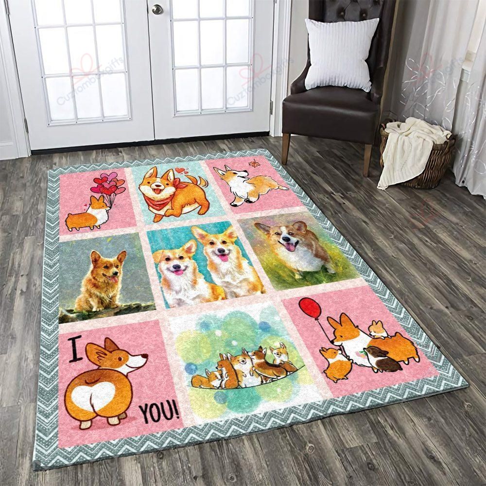 Corgi I Love You Rug Sport Decor Gift Floor Decor Living Room Carpet Rug Area Rug - e4f7510f7fba Corgi I Love You Rug Sport Decor Gift Floor Decor Living Room Carpet Rug Area Rug - e4f7510f7fba