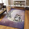 Corgi I Love You To The Moon And Back Rug Sport Decor Gift Floor Decor Living Room Carpet Rug Area Rug - e1cfcf6b6f8a