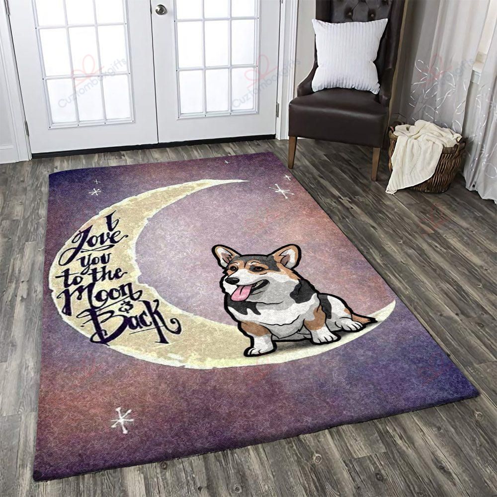 Corgi I Love You To The Moon And Back Rug Sport Decor Gift Floor Decor Living Room Carpet Rug Area Rug - 39a9f3f032fa Corgi I Love You To The Moon And Back Rug Sport Decor Gift Floor Decor Living Room Carpet Rug Area Rug - 39a9f3f032fa