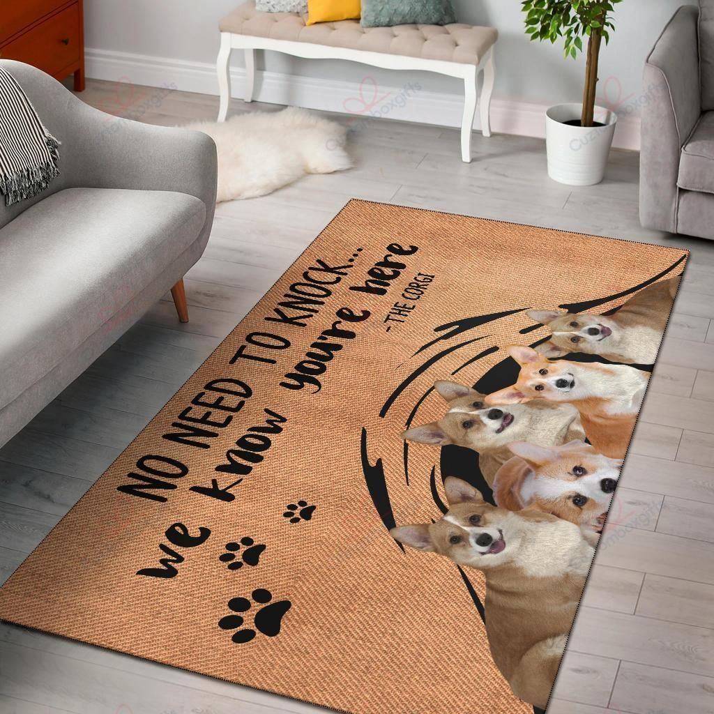 Corgi No Need To Knock Rug Sport Decor Gift Floor Decor Living Room Carpet Rug Area Rug - af5daa71ce02 Corgi No Need To Knock Rug Sport Decor Gift Floor Decor Living Room Carpet Rug Area Rug - af5daa71ce02