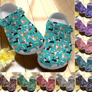 Corgi Personalize Clog Custom Crocs Fashionstyle Comfortable For Women Men Kid Print 3D Whitesole Corgi Pattern 3