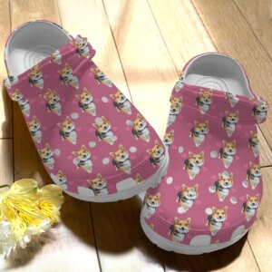 Corgi Personalize Clog Custom Crocs Fashionstyle Comfortable For Women Men Kid Print 3D Whitesole Pattern 10